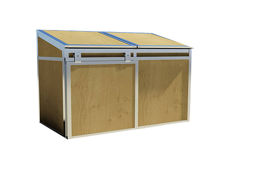 Mülltonnenbox mit Rollen